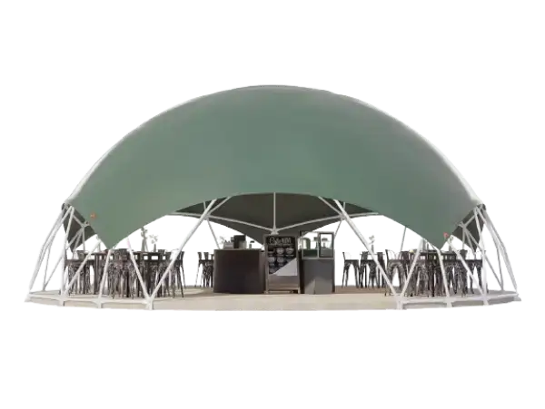 12-метровый брезентовый купол из ПВДФ.